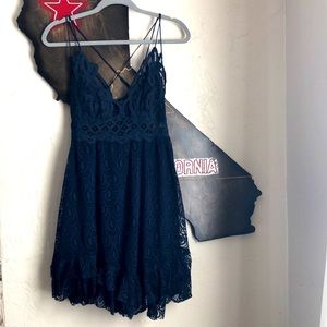 Free People Navy Adella Dress